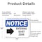 Signmission Entering Quiet Zone (Right Arrow), 14 in W x Rectangle, Aluminum OS-2PACK-NS-A-1014-L-12094 - alternate 2